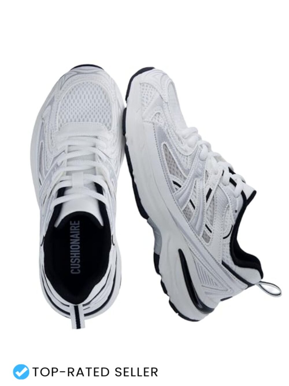 Cushionaire Sonic Women's Walking Sneakers Comfortable Lace-Up Chunky Shoes